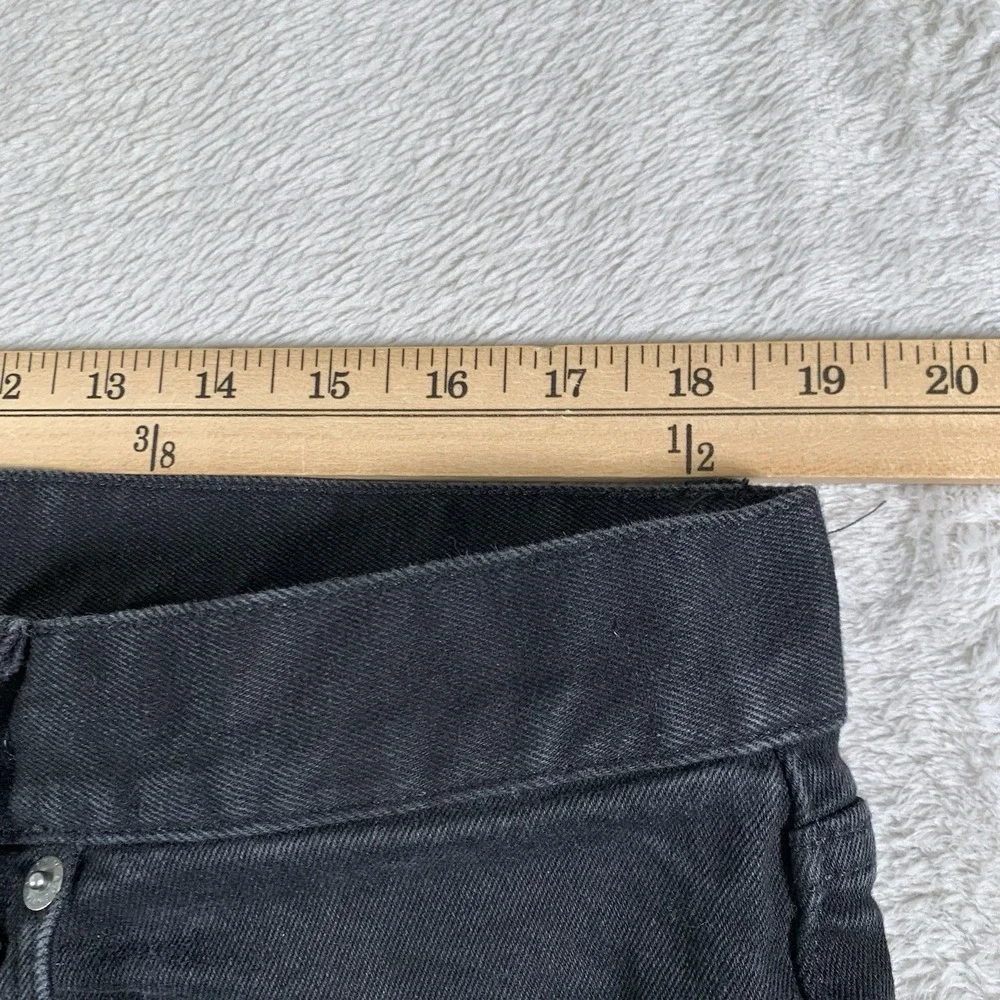 H&M Jeans Mens‎ 38x32 (38x28) Black Straight Stretch Denim Pants Casual Slim Fit